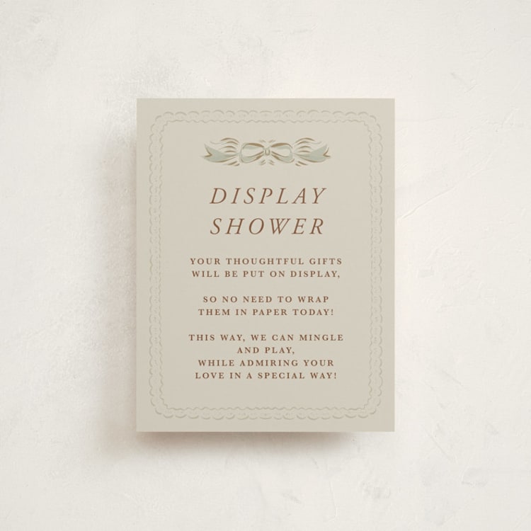 "Scallop Border" - Baby Shower Insert Cards in Buttercream by Lucrecia Caporale - Front