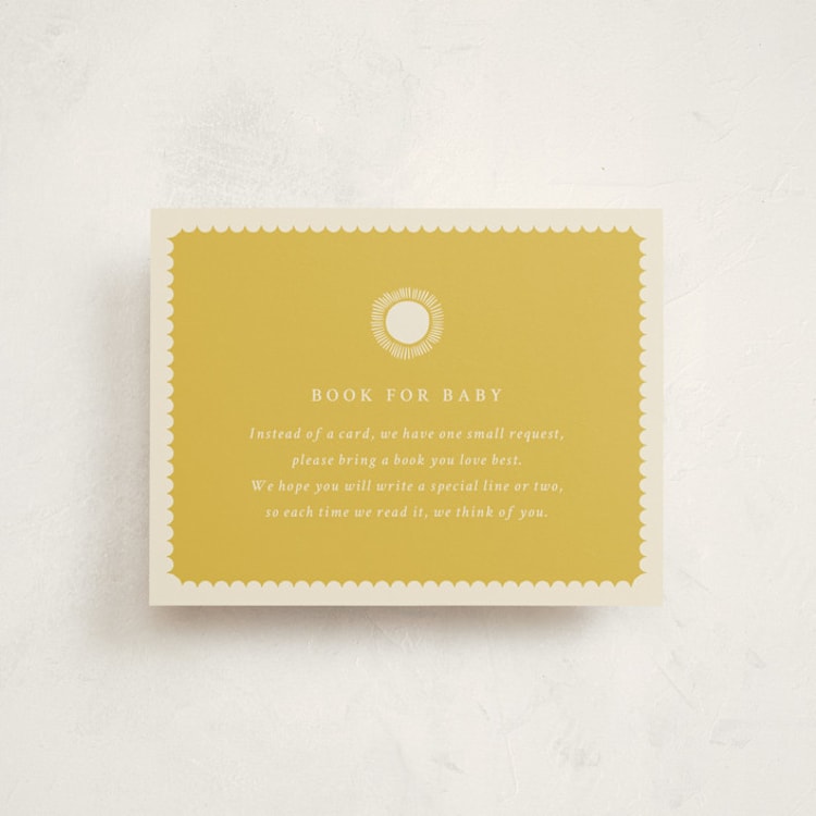 "Sunshine" - Baby Shower Insert Cards in Sunshine by Sierra Lee - Front
