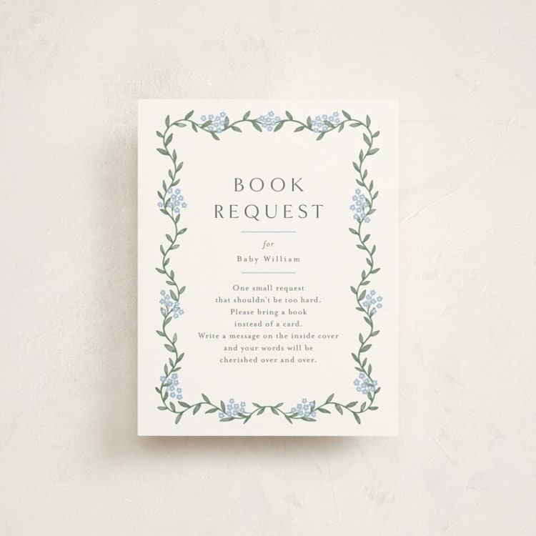 "simple garland" - Baby Shower Insert Cards in Sky by Christy Hy Lee - Front