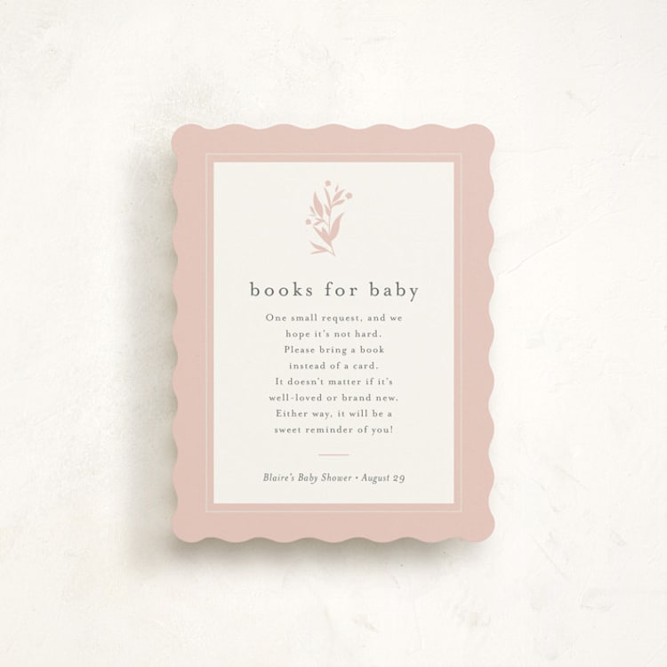 "Delicate Bloom" - Baby Shower Insert Cards in Ballet Slipper by Jessica Williams - Front