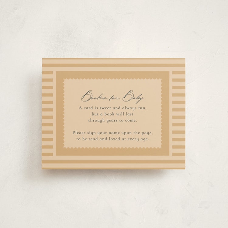 "Meadow Friends" - Baby Shower Insert Cards in Mint by Melissa Johnson - Front