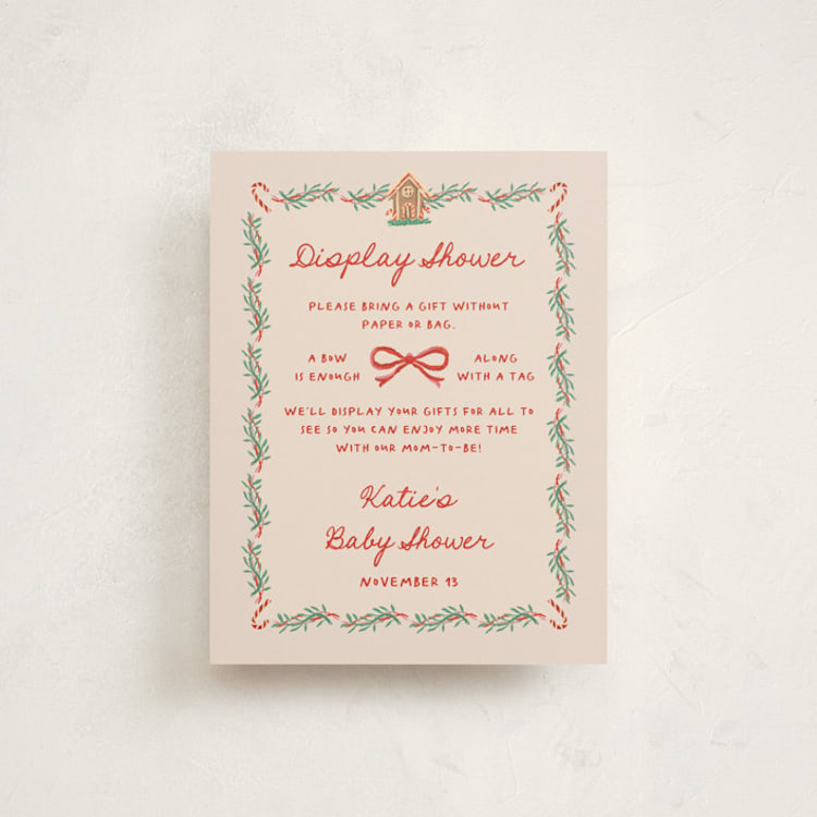 "Merry Little" - Baby Shower Insert Cards in Santa by Claudia Orengo - Front