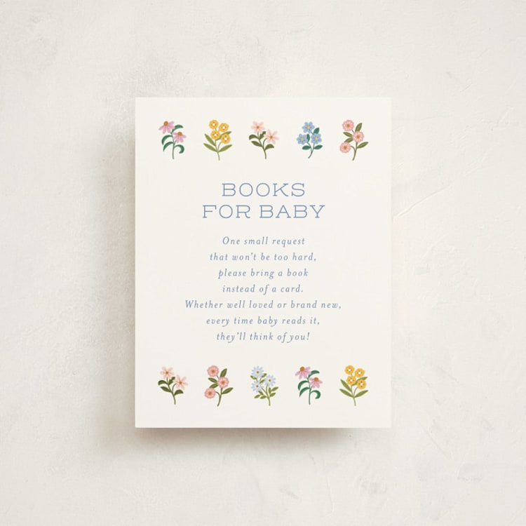 "Sweetie" - Baby Shower Insert Cards in Wildflower by Paper Raven Co. - Front
