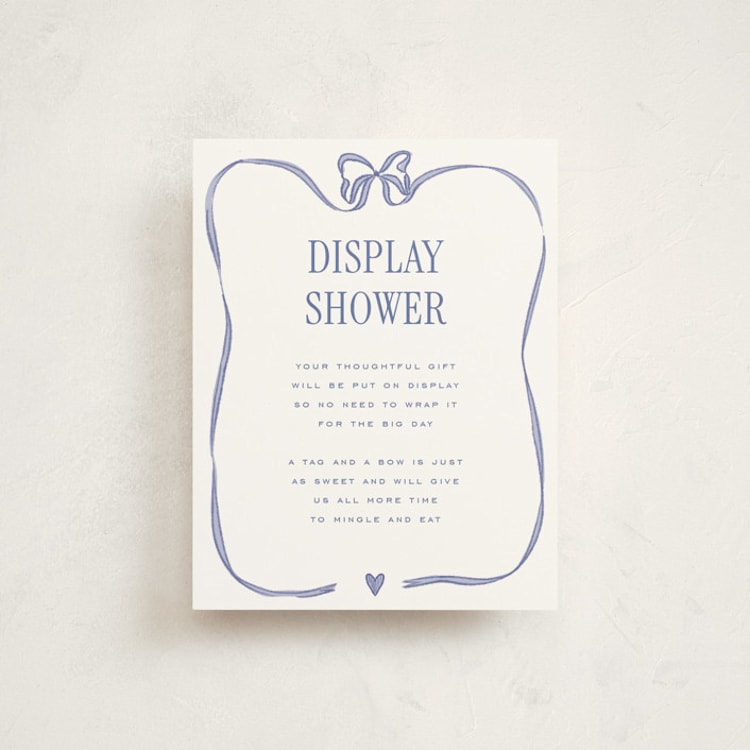 "Rattle Pattern" - Baby Shower Insert Cards in Bluebell by Leah Bisch - Front