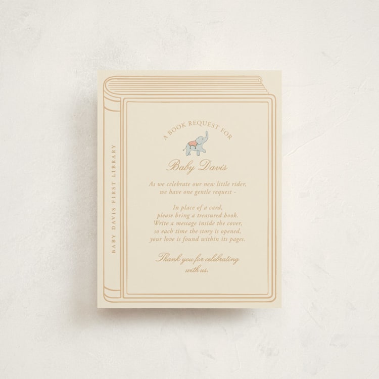 "Carousel of Sweet Beginnings" - Baby Shower Insert Cards in Vanilla by Sabrin Deirani - Front
