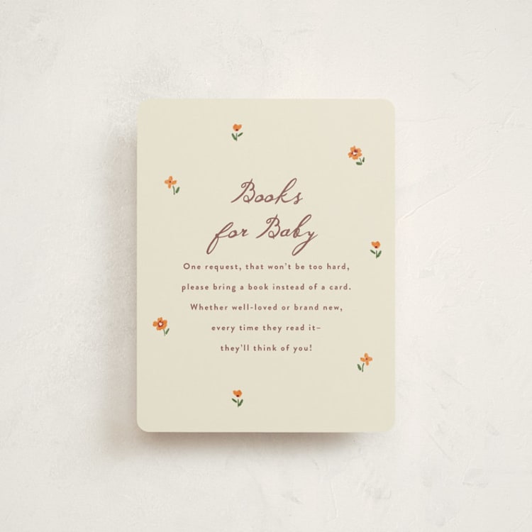 "Ba Ba Baby shower" - Baby Shower Insert Cards in Butter by Angela Garrick - Front