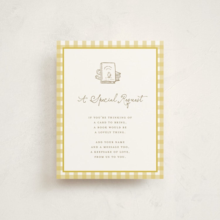 "Little Chicks on the Way" - Baby Shower Insert Cards in Corn by Lucrecia Caporale - Front