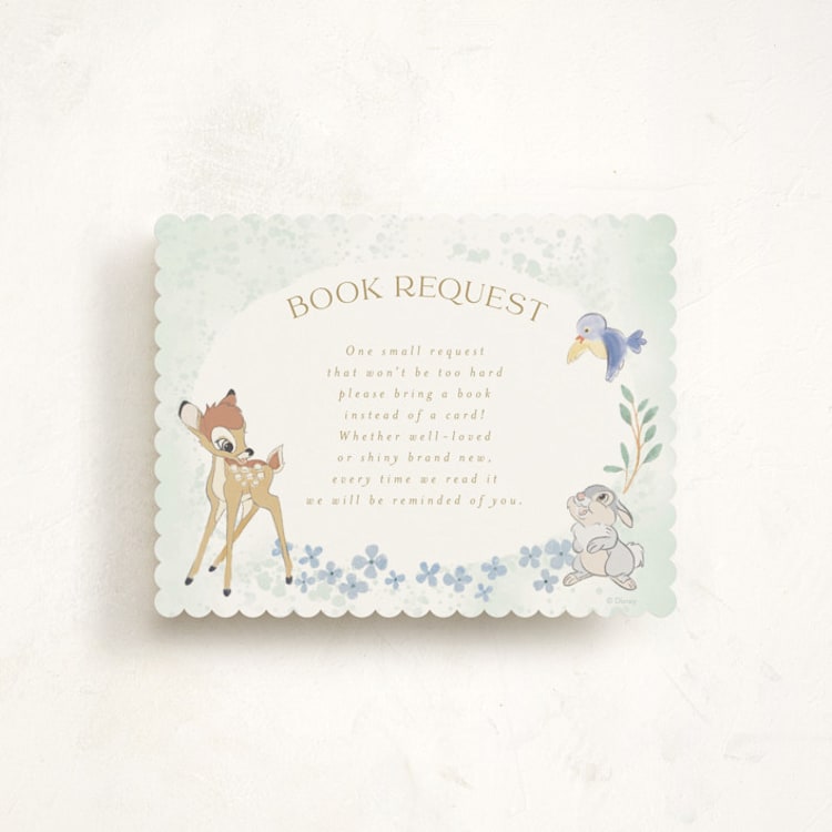 "Disney's Bambi Forest" - Baby Shower Insert Cards in Forest by frau brandt - Front