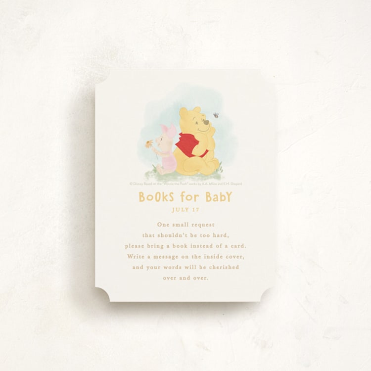"Disney's Winnie The Pooh a little hunny" - Baby Shower Insert Cards in Sky by Creo Study - Front