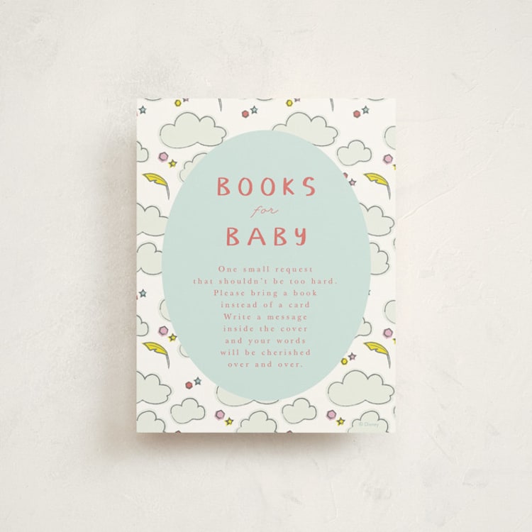 "Disney's Baby Dumbo" - Baby Shower Insert Cards in Baby Blue by Kanika Mathur - Front