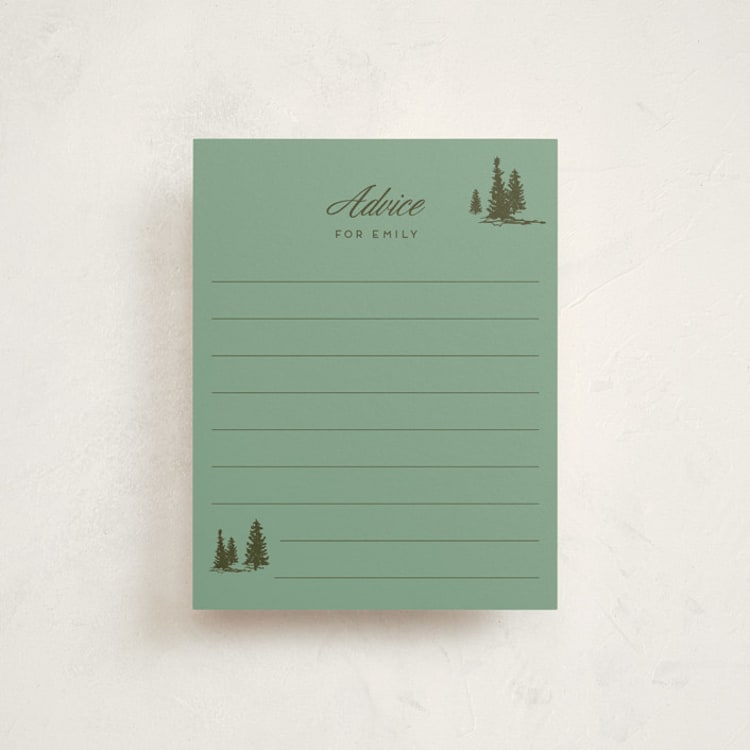 "Winter Cabin" - Baby Shower Insert Cards in Pine by Jen Ramsey - Front