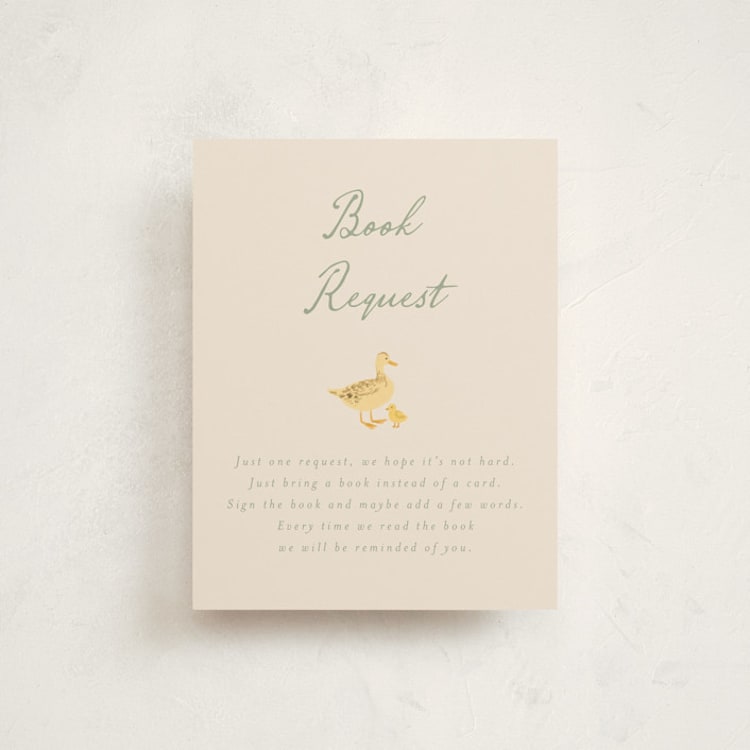 "Cottage Life" - Baby Shower Insert Cards in Vanilla by frau brandt - Front