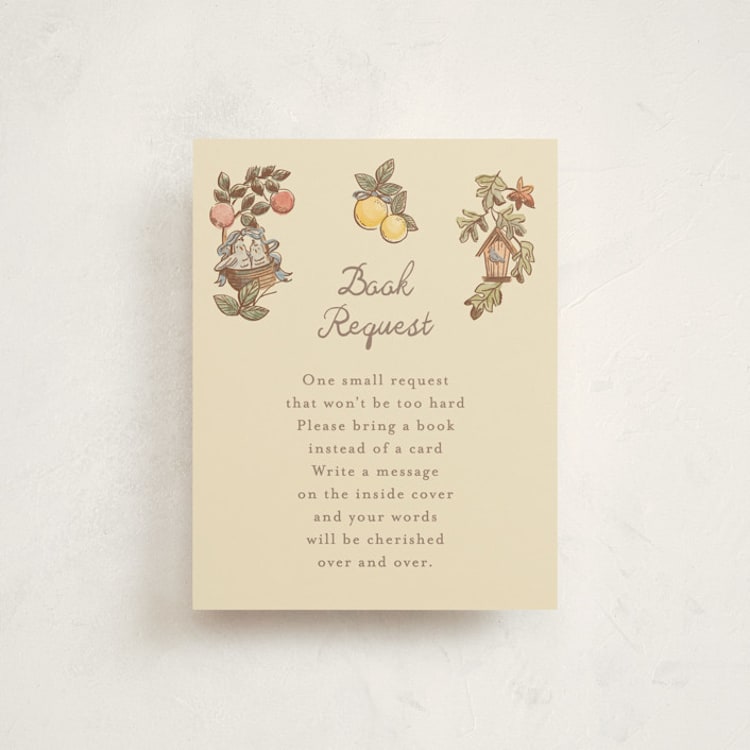 "Autumn Harvest" - Baby Shower Insert Cards in Ivory by Becky Nimoy - Front