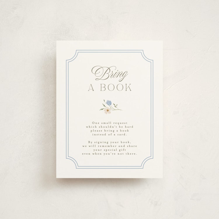 "Newport Summer" - Baby Shower Insert Cards in Powder by Erin L. Wilson - Front