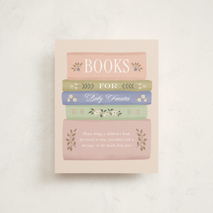 "A New Chapter" - Baby Shower Insert Cards in Sprinkles by Leah Bisch - Front