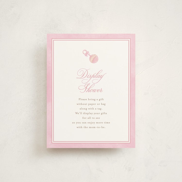 "un hochet" - Baby Shower Insert Cards in Watermelon by Creo Study - Front