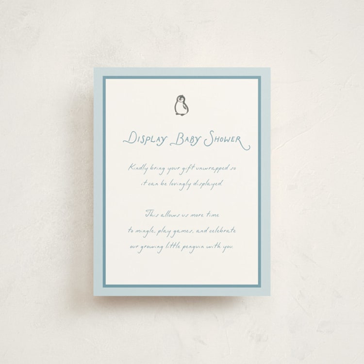 "Arctic Family" - Baby Shower Insert Cards in Sky by Lucrecia Caporale - Front