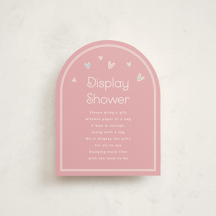 "Little Sweetheart" - Baby Shower Insert Cards in Candy by letterfix - Front