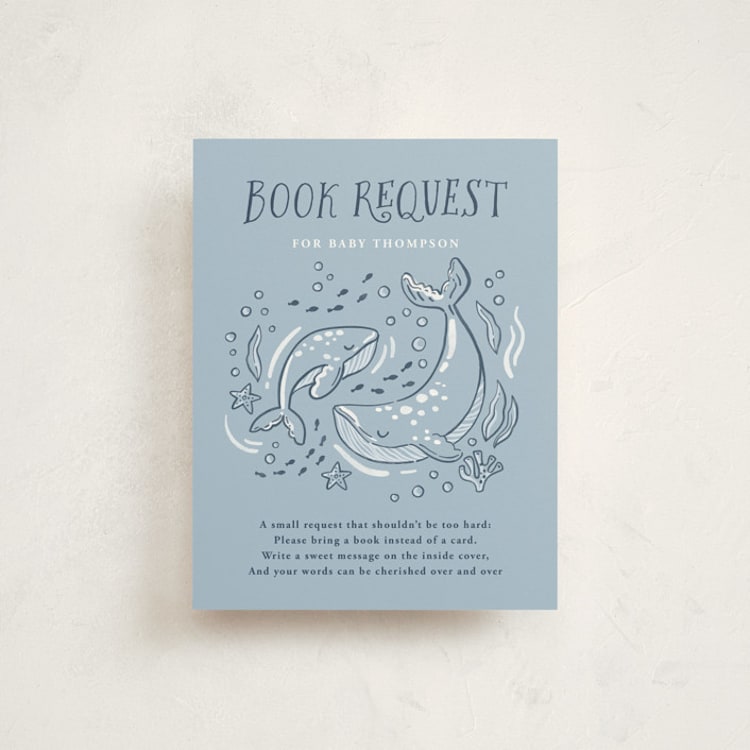 "Ocean Love" - Baby Shower Insert Cards in Ocean by Monika Torun - Front
