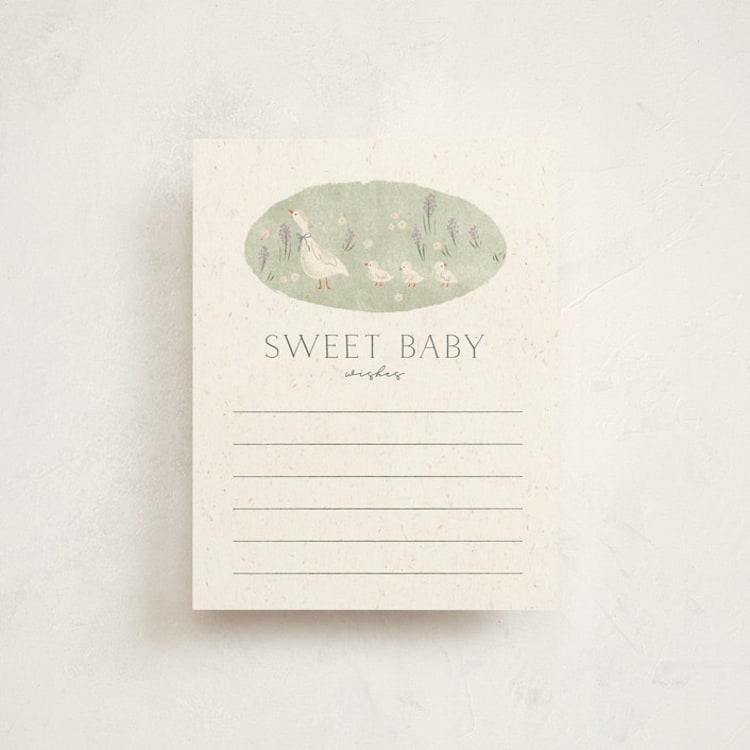 "Cottage Baby" - Baby Shower Insert Cards in Cream by Kiersten Garner - Front