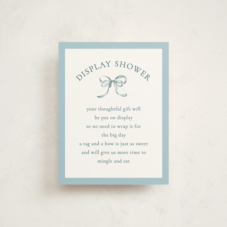 "Pram" - Baby Shower Insert Cards in Sky by Sarah Knight - Front