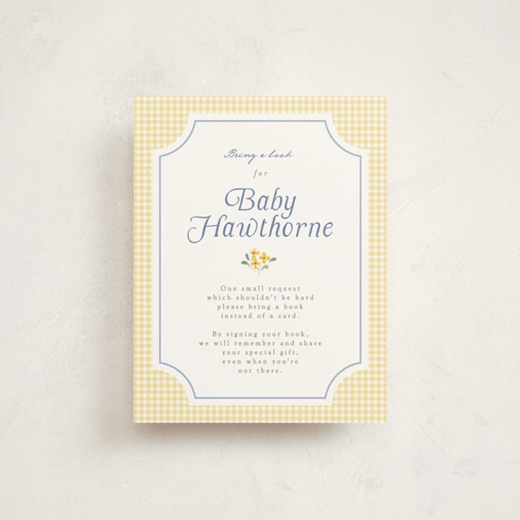 "Baby Eyelet" - Baby Shower Insert Cards in Sunshine by Erin L. Wilson - Front