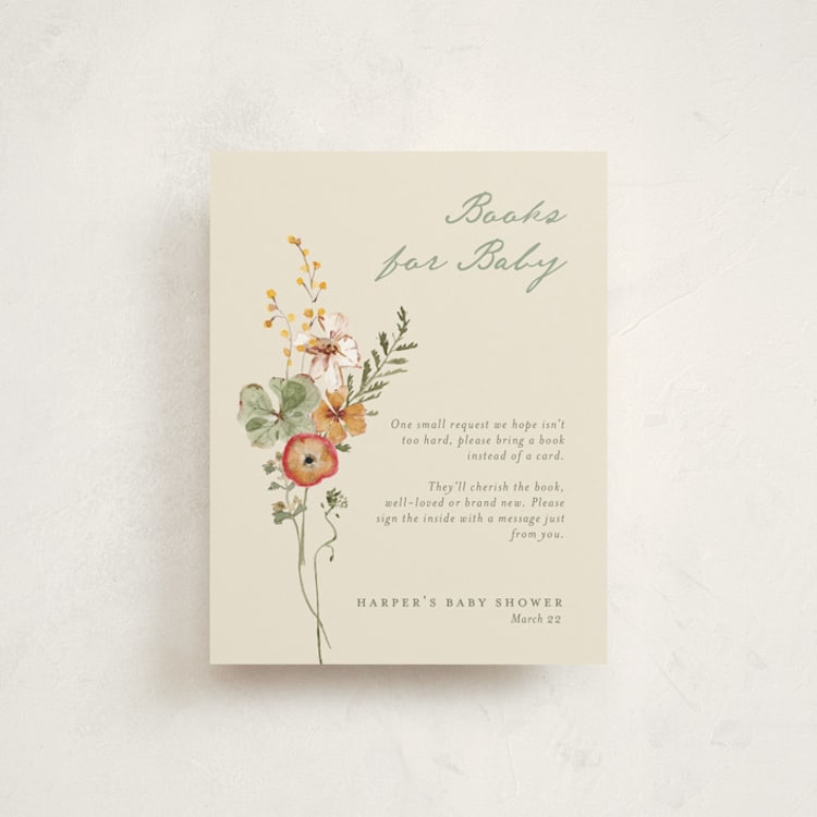 "Whimsical Baby Shower" - Baby Shower Insert Cards in Cream by Reilly Kavanaugh - Front