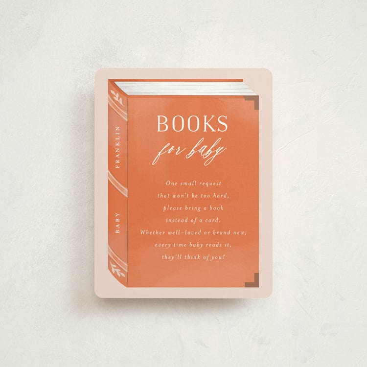 "Fabled Storybook" - Baby Shower Insert Cards in Auburn by Paper Raven Co. - Front
