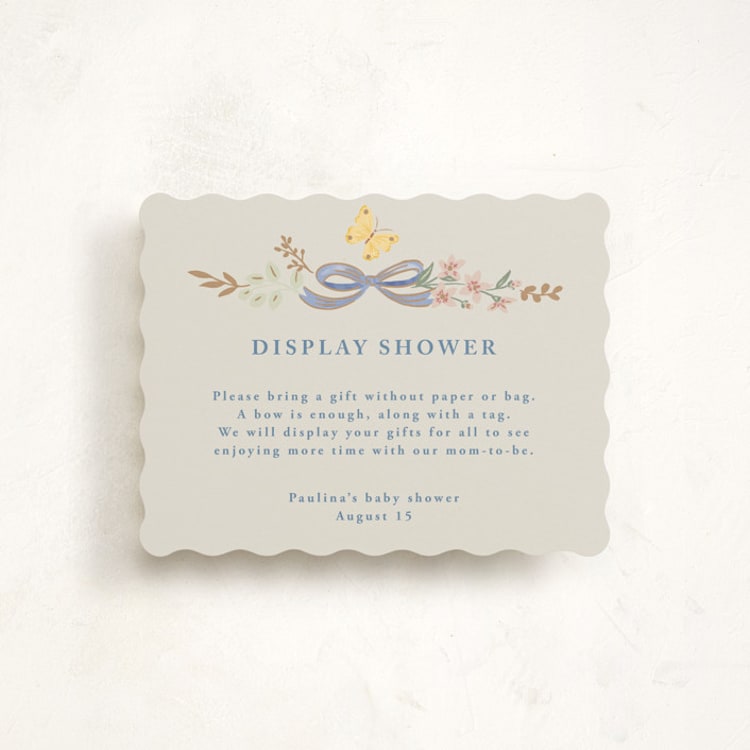 "Baby Flora" - Baby Shower Insert Cards in Sky by Petra Kern - Front