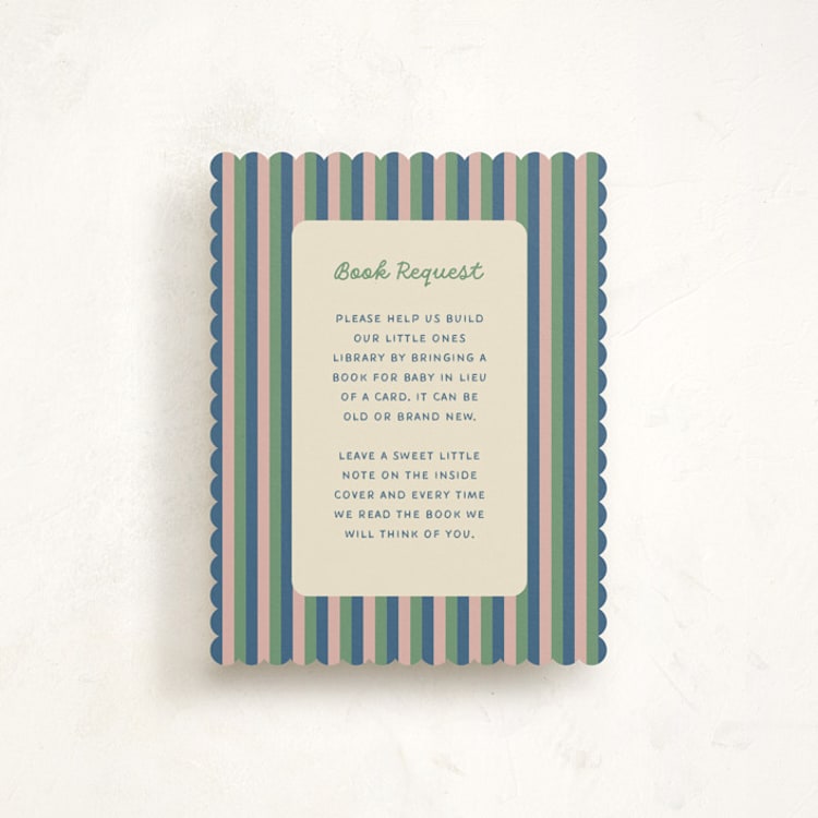 "Baby Shelfie" - Baby Shower Insert Cards in Classic Library by Julia Starr - Front