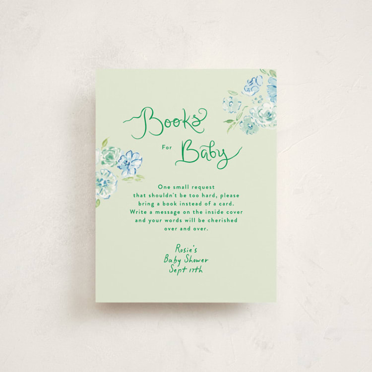 "paris with love" - Baby Shower Insert Cards in Breezy Skies by Phrosné Barwood - Front