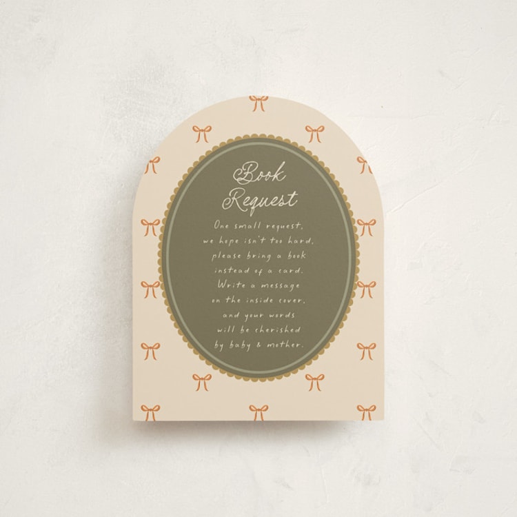 "Nuts for Baby" - Baby Shower Insert Cards in Pumpkin by Jackie Crawford - Front