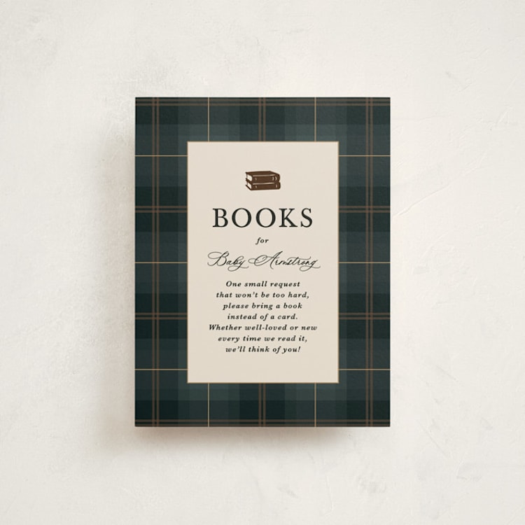 "Wesley" - Baby Shower Insert Cards in Juniper by Kate Ahn - Front
