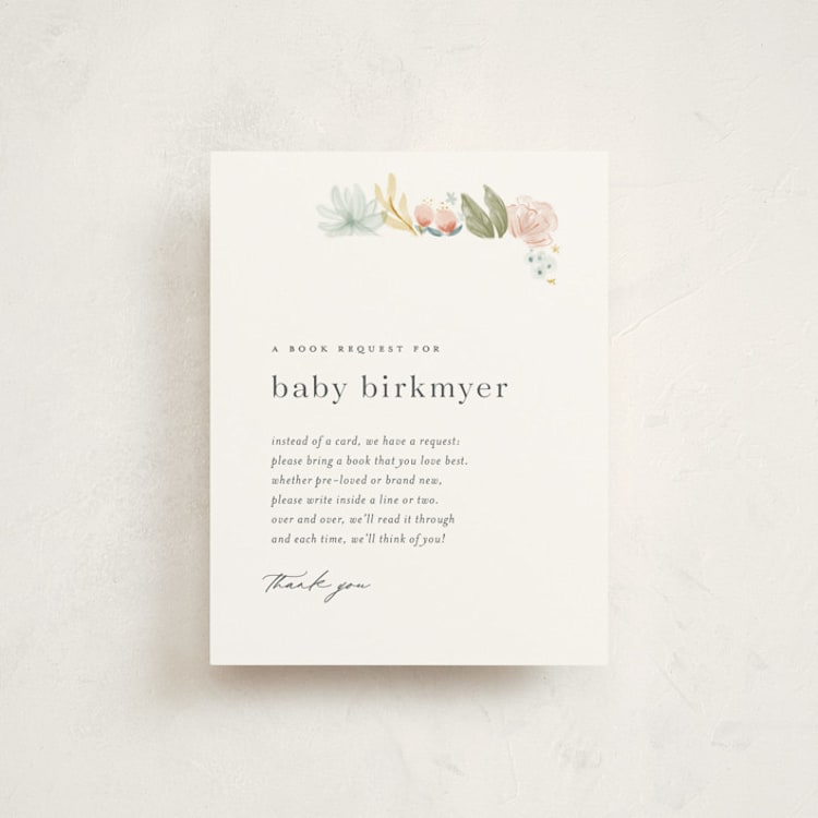 "Blooming Brunch" - Baby Shower Insert Cards in Rose by Ashley DeMeyere - Front