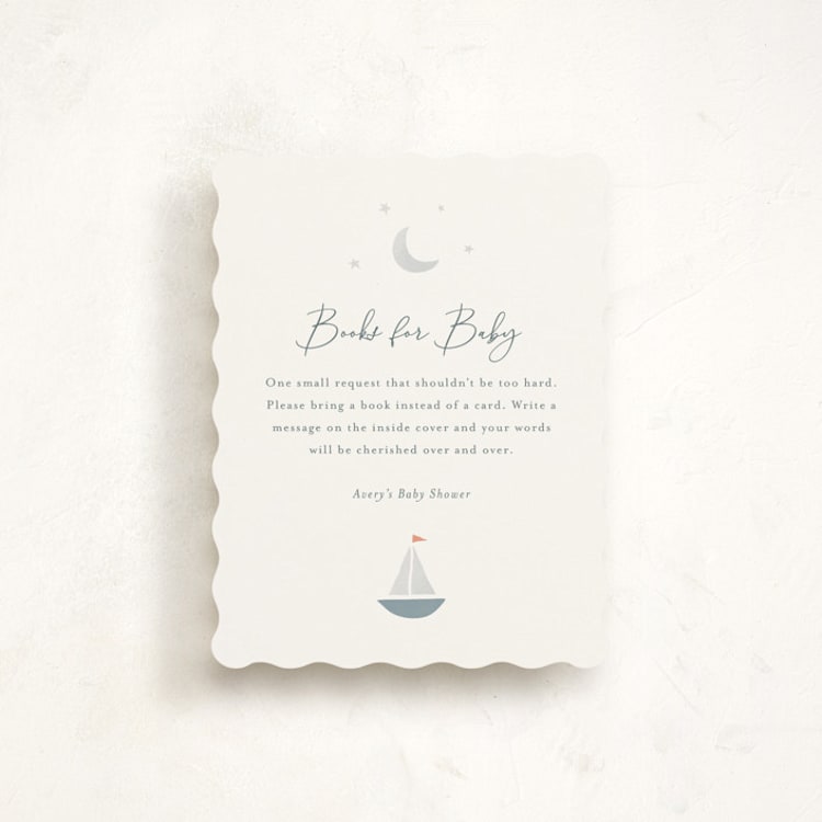 "Set Sail" - Baby Shower Insert Cards in Pond by Jen Tips - Front