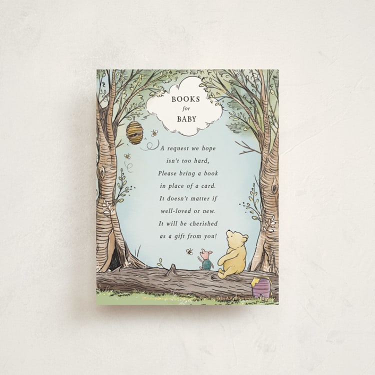 "Disney's Winnie the Pooh in the Wood" - Baby Shower Insert Cards in Sky by Becky Nimoy - Front