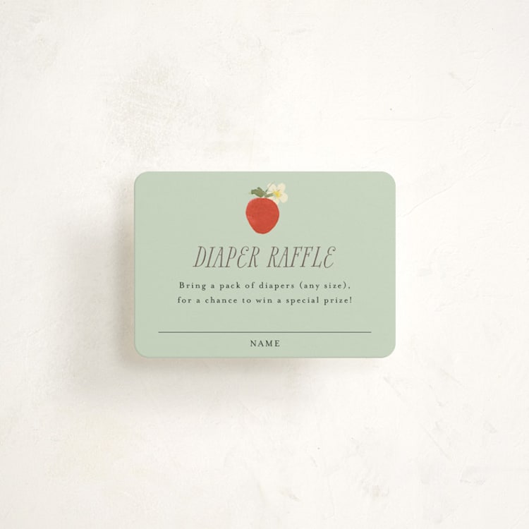 "So Berry Sweet" - Baby Shower Mini Insert Cards in Strawberry by Itsy Belle Studio - Front
