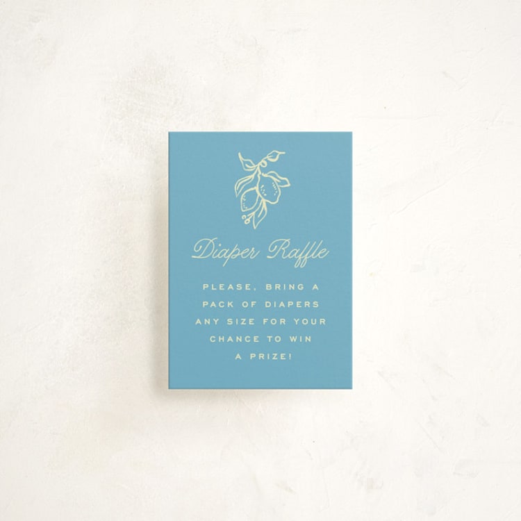 "Ciao Baby" - Baby Shower Mini Insert Cards in Lemonade by Pati Cascino - Front