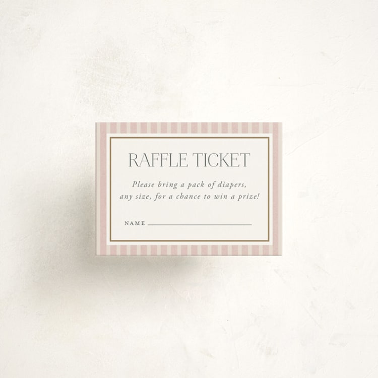 "The Little Heirloom" - Baby Shower Mini Insert Cards in Rose by Lucrecia Caporale - Front