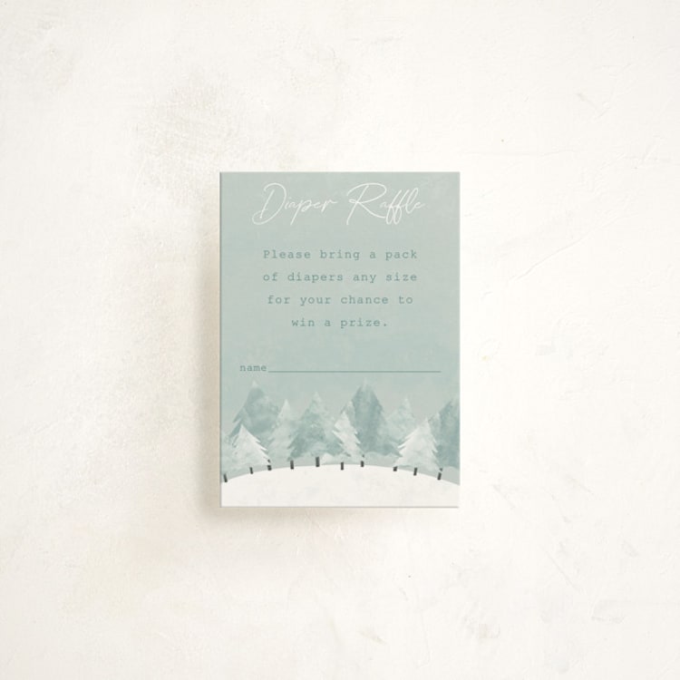 "Calm Winter" - Baby Shower Mini Insert Cards in Frost by Adelyn T. - Front