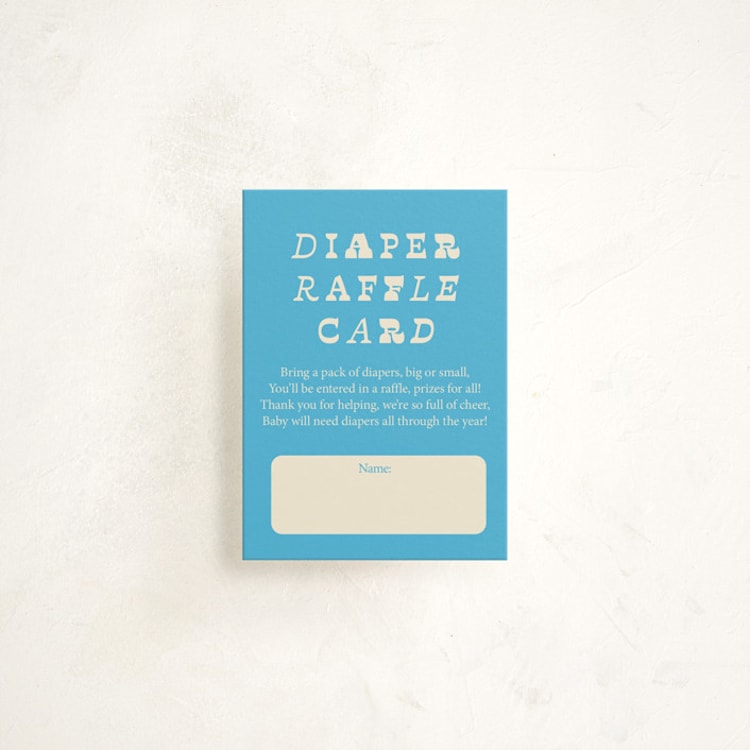 "Oh Baby It's Time" - Baby Shower Mini Insert Cards in Blueberry by Kartika Paramita - Front