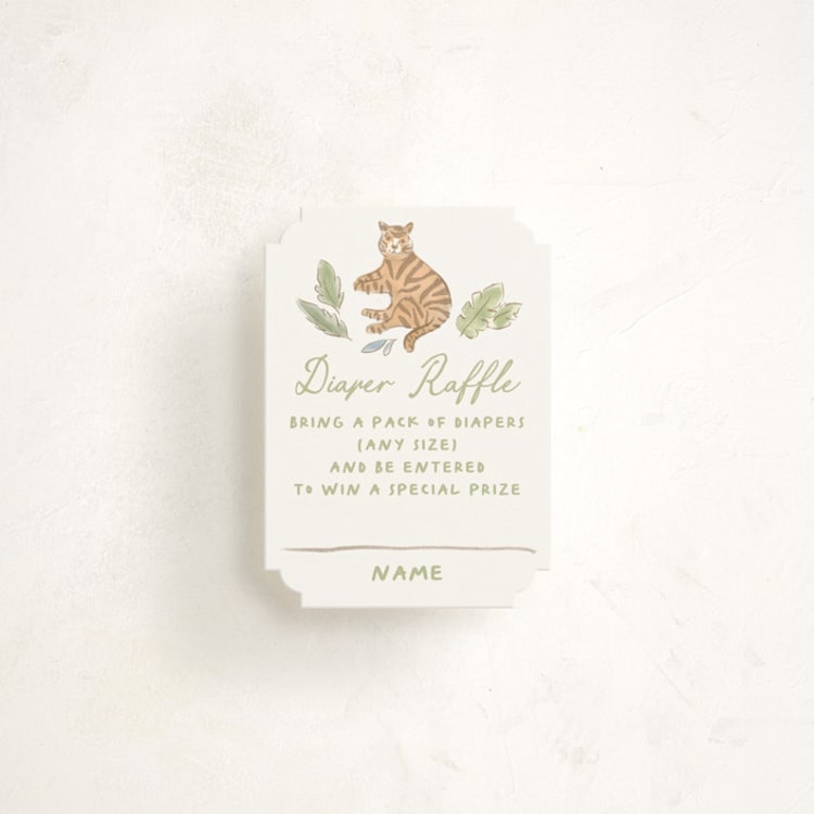"A wild one" - Baby Shower Mini Insert Cards in Jungle by Creo Study - Front