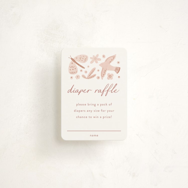 "Creatures" - Baby Shower Mini Insert Cards in Sherbet by Pixel and Hank - Front