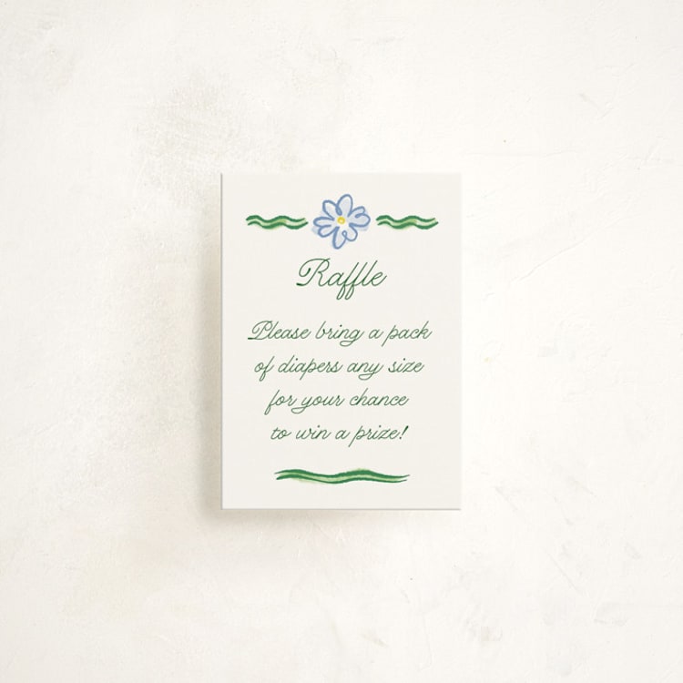 "Dilleto" - Baby Shower Mini Insert Cards in Garden by Pati Cascino - Front