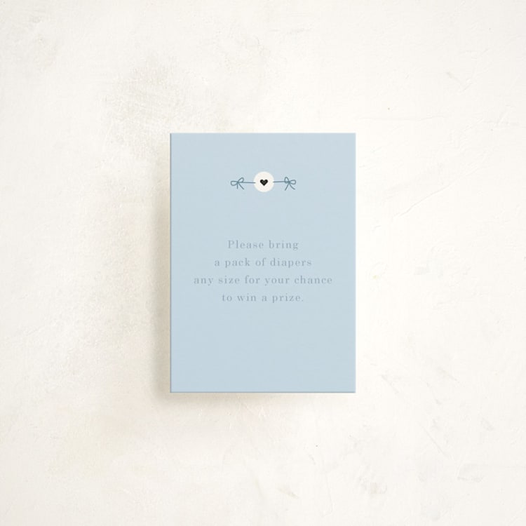 "Mom Era" - Baby Shower Mini Insert Cards in Aqua by Baumbirdy - Front