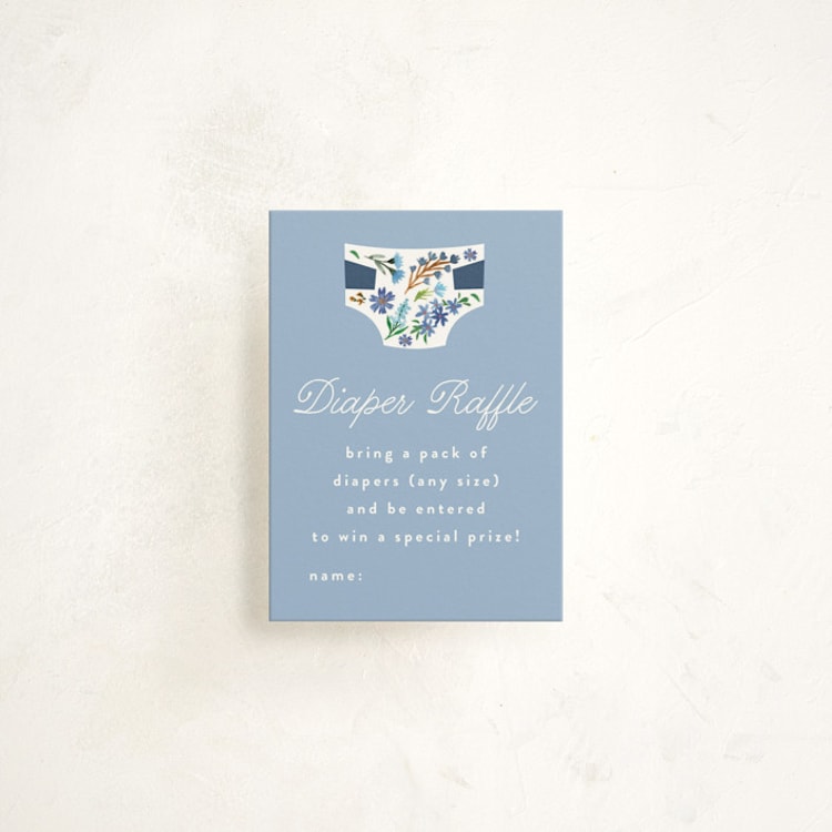 "Floral Moon" - Baby Shower Mini Insert Cards in Moon Flower by Alethea and Ruth - Front