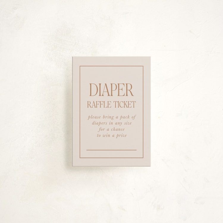 "Waiting for a sibling" - Baby Shower Mini Insert Cards in Sea Fog by Erin Kessler - Front