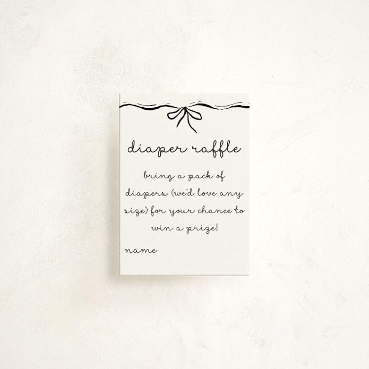 "Okarche" - Baby Shower Mini Insert Cards in Cotton by Deynaaz Daraei - Front