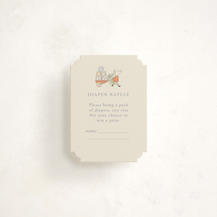 "Vintage magic town" - Baby Shower Mini Insert Cards in Vanilla by Sabrin Deirani - Front
