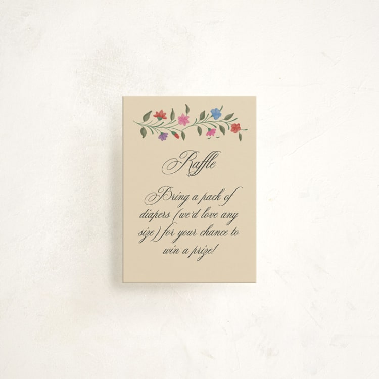 "Rotan" - Baby Shower Mini Insert Cards in Summer by Deynaaz Daraei - Front